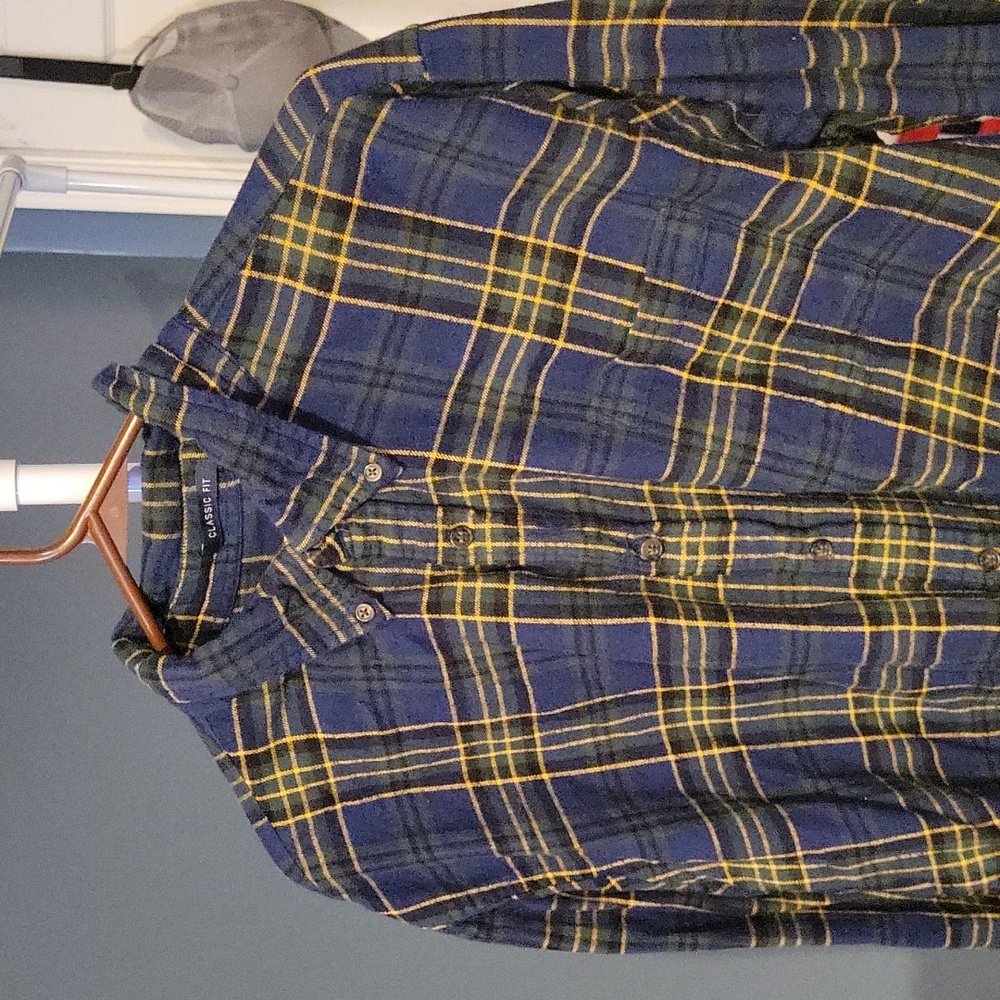 St. Johns Bay Long sleeve Button down Plaid Shirt